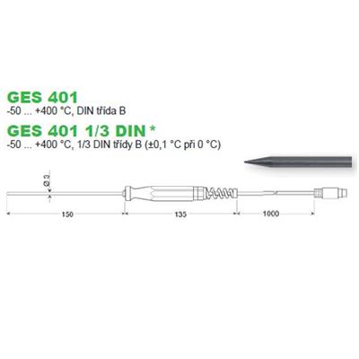 GES 401 1/3 DIN zapichovací snímač